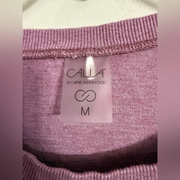 Calia By Carrie Underwood Pink Sweatshirt Top Side Zipper Medium M - Picture 2 of 5